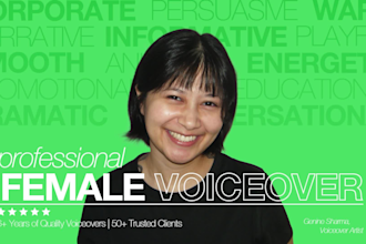 deliver professional neutral, singaporean english voiceovers