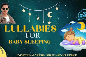 create HD baby sleep, lullaby, kids music with  sweet bedtime videos 4 youtube