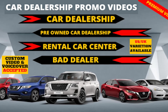 do car dealership or rental car short ads promo videos