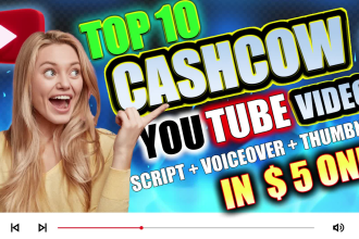 make top 10 cash cow faceless youtube videos