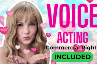 record professional character voice acting