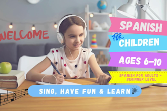 teach spanish to children, ages from 8 to 10