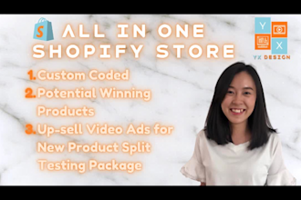 create one product shopify dropshipping store website
