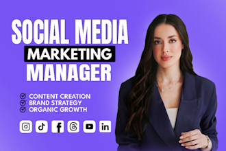 be your social media marketing manager and content creator