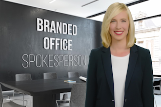 provide your branded office spokesperson video