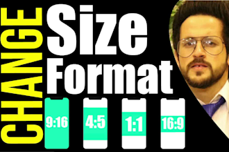 change the aspect ratio, size, format, and resolution of video or image