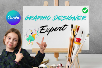 design anything in canva as canva expert