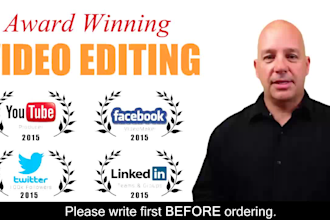 be your award winning video editor