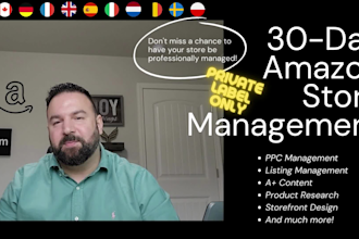 do amazon store management for private label brands for 1 month