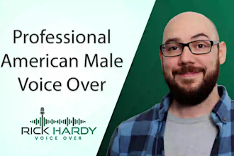 record a professional american male voice over