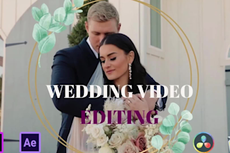 edit cinematic wedding video editing make wedding highlight with color grading