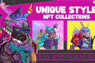 design unique nft art collection with metadata 1k, 5k, 10k