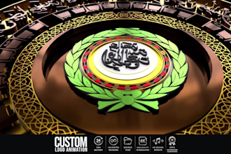 make a stunning 3d logo animation intro for your brand