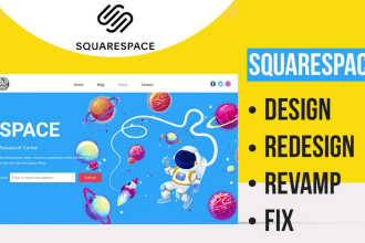 design and develop a squarespace website
