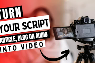 turn your article, script, or blog, into a video with voiceover