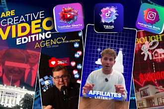 do engaging tik tok video editing, instagram reels, and youtube shorts