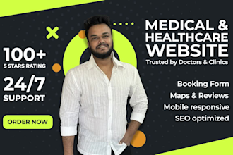 create website for doctor, dentist, clinic or healthcare industry