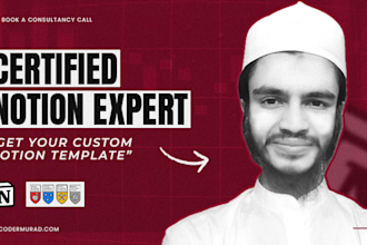 be your notion expert to setup, automate, and optimize your notion workspace