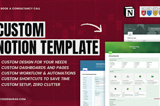 create a custom notion template within 24h