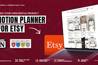 create a notion template and notion planner to sell on etsy as digital products
