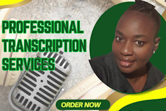 do  audio transcription and transcribe video  in 24hours