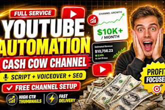 build a profitable youtube automation cash cow channel for you
