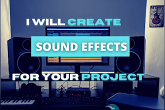 make originals sound effects to your video, youtube, app