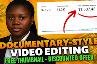 create a professional editing for documentary video, history video, documentary