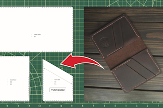 design custom leather wallet patterns in PDF svg dxf for laser cut and crafting