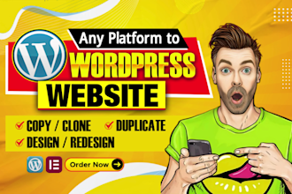 design, redesign, duplicate, copy clone website using elementor pro