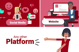 create 2d animated saas explainer demo video for your product, website or app