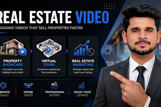 do real estate and drone video editing with motion graphics