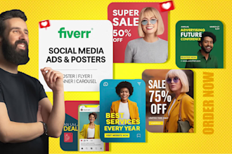 design product ads social media posters and promotional banners