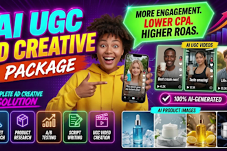 make ai ads, ai ugc ads, ai product ads,  and ai commercial videos