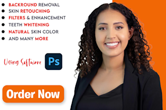 do skin retouching, portrait, headshot retouch and image editing