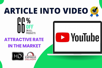 convert blog post, article or any text to video with voice over