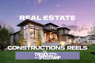 edit real estate reels, promos, and construction videos