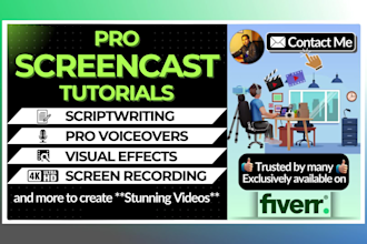 produce 4k screencast video for website, app, or software