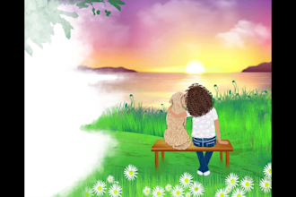 create professional watercolor children book illustration