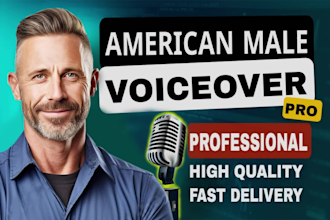 record a professional american male voice over