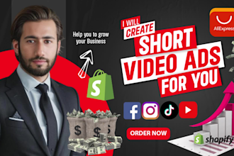 make shopify facebook tiktok insta video ads for you