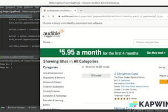 build web scrapers using python, selenium, scrapy, playwright