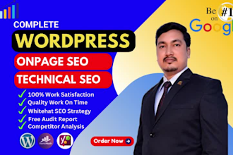 do entire wordpress onpage SEO technical optimization for google top ranking