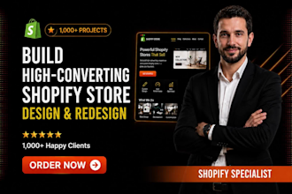 build shopify store, design or redesign shopify website, copy dropshipping store