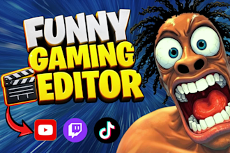 edit funny gaming videos for tiktok youtube shorts and twitch