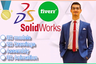 create 3d modeling, animation, 2d drawing, mechanical assembly with solidworks