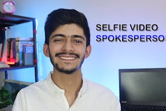 create natural selfie spokesperson video