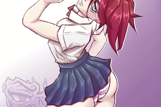 draw anime illustrations, original characters or fan art