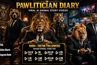 create viral ai animal stories videos for tiktok, youtube shorts and instagram
