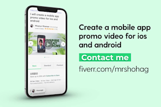 create a mobile app promo video for ios and android